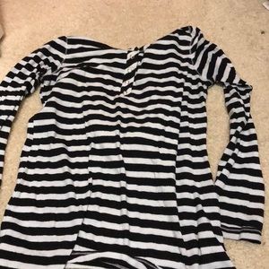 black and white stripped hoodie